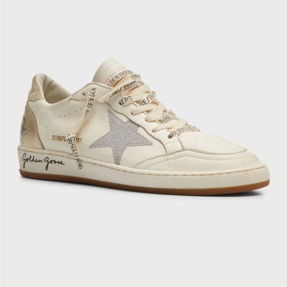 Golden Goose Ballstar metallic leather Women's Sneakers size 8
